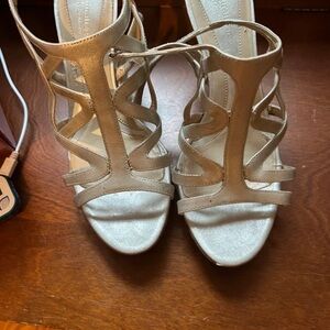 Naturalizer Gold Strappy Heels